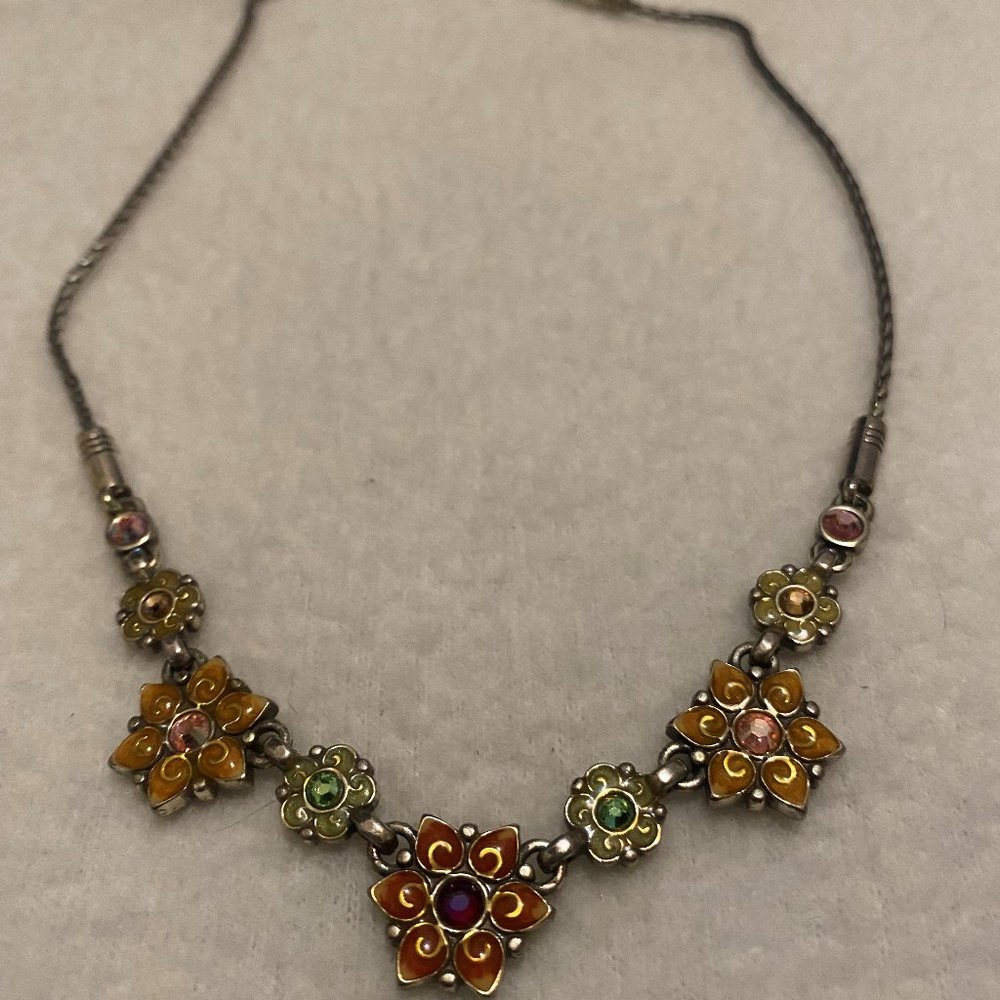 BRIGHTON MULTICOLORED FLOWER NECKLACE
